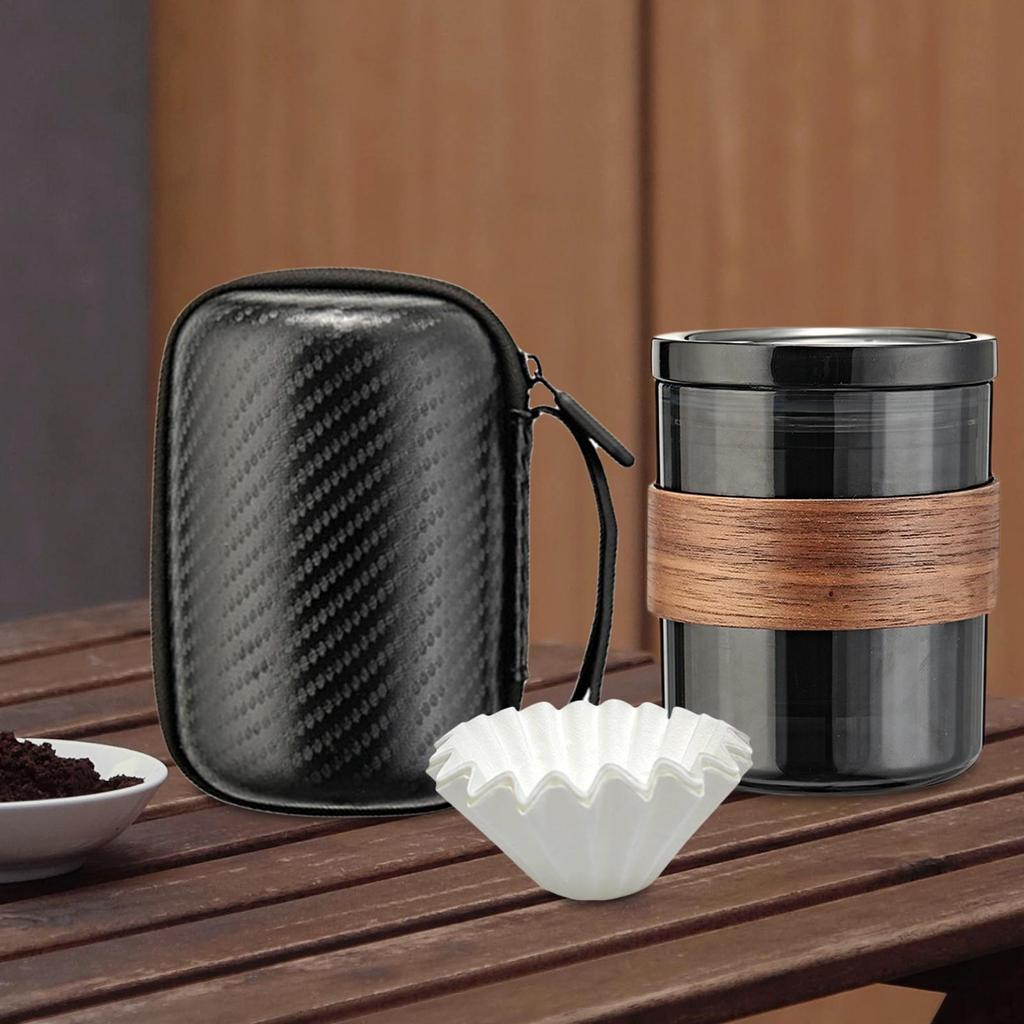 Pour over Coffee Maker Hand Gift Set Cup Portable 3in1 Manual Tea for