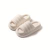 Women's Memory Foam Fuzzy Slippers Open Toe House Shoes Faux Fur Indoor Outdoor Slippers Anti-Slip Winter Warm Comfortable Plush Slippers for Women