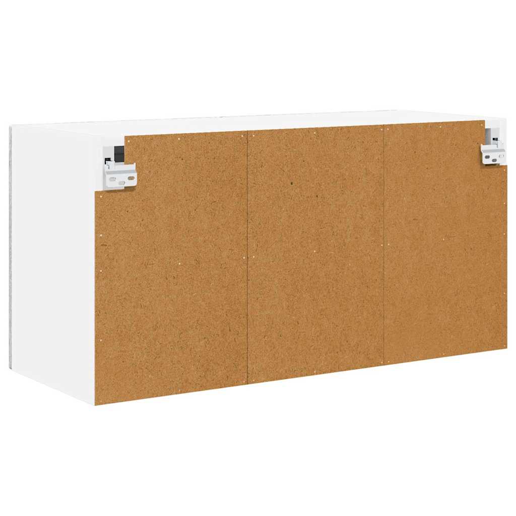 Wall Mounted Glass Cabinet PORTO Grey Sonoma 60 x 31 x 40 cm