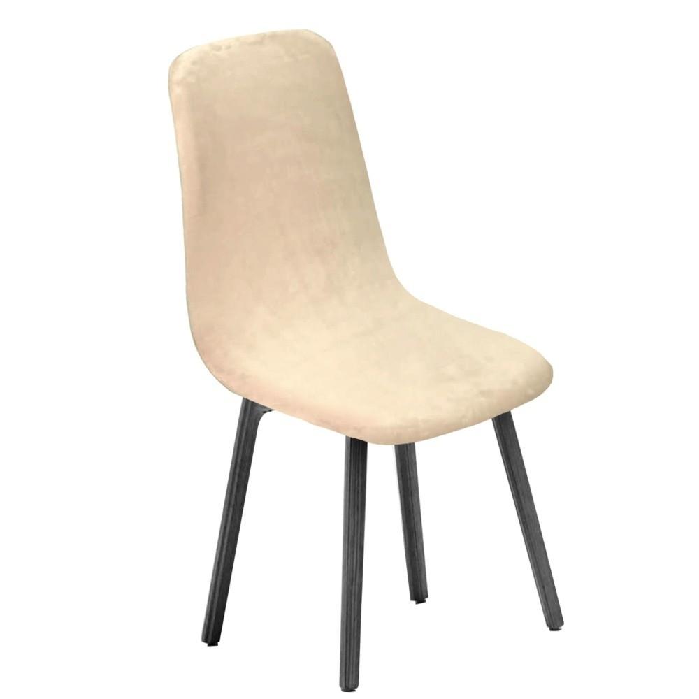 Elastic Dining Chair Cover Short Back Stretch Jacquard Stretch Jacquard Chair Cover Velvet Soft Slipcover Dust Cover Kitchen бежевый 4890₽