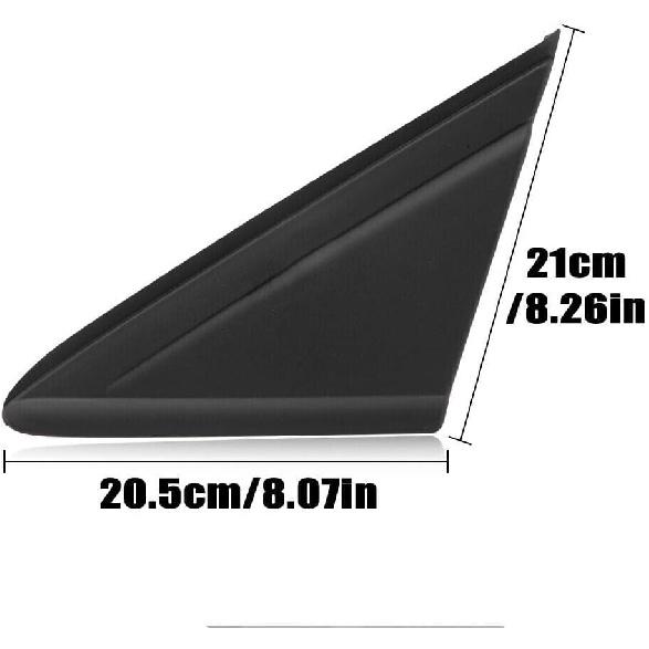 Black Left Triangle Molding Cover For Ford Escape 2013 2014 2015 2016 2017 2018 2019 Rearview Mirror Trim Driver Side