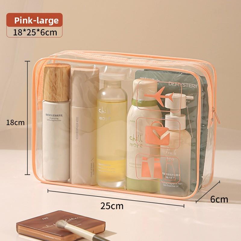 Modern Minimalist Pvc Travel Toiletry Bag With Large Capacity For Cosmetic And Bathroom Storage