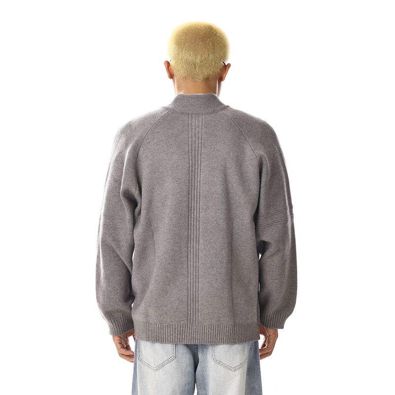 American Retro Design Niche Knitted Cardigan Sweater for Men, New Autumn Versatile Casual Loose Commuter Jacket