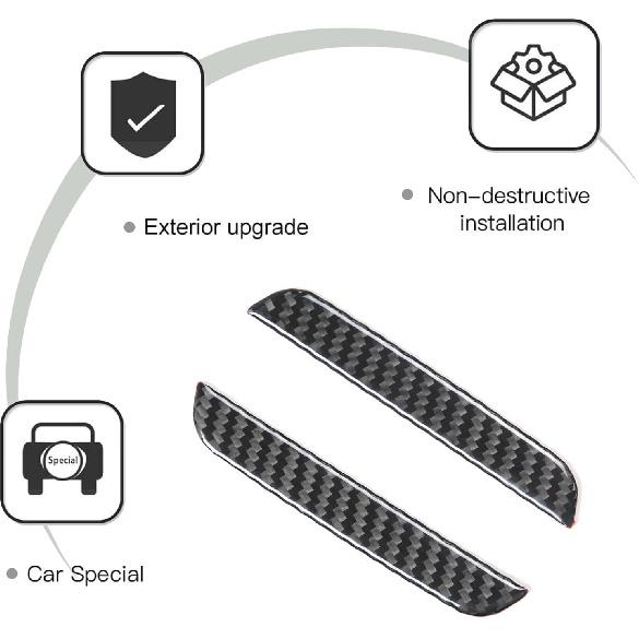 PIUGILH Car Exterior Door Handle Scratch Protector, Carbon Fiber Door Handle Bowl Cover Protective Film Anti-Scratch Stickers Compatible with
