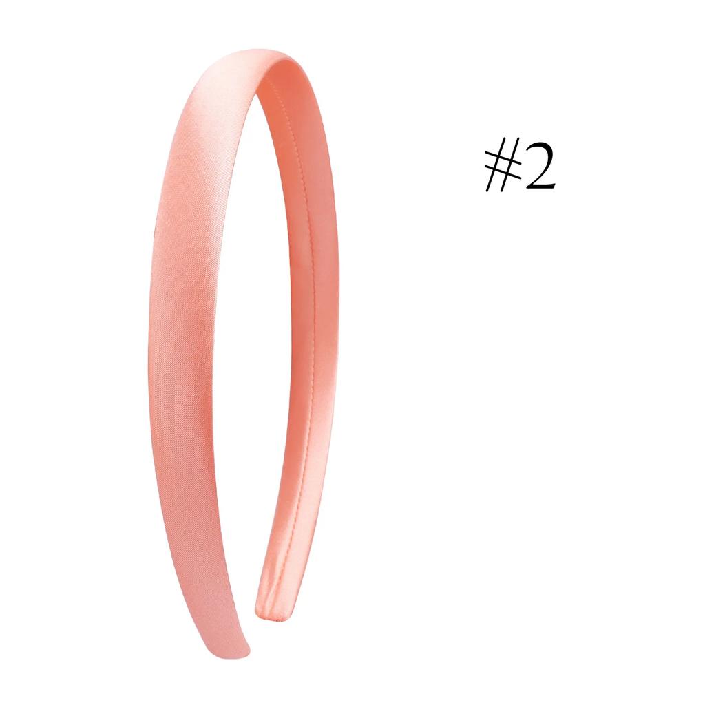 1.5cm Solid Headbands Satin Headband DIY Crafts Hairband Colorful Head Bands for Girls Women Thin Elastic Hair Hoop Accessories