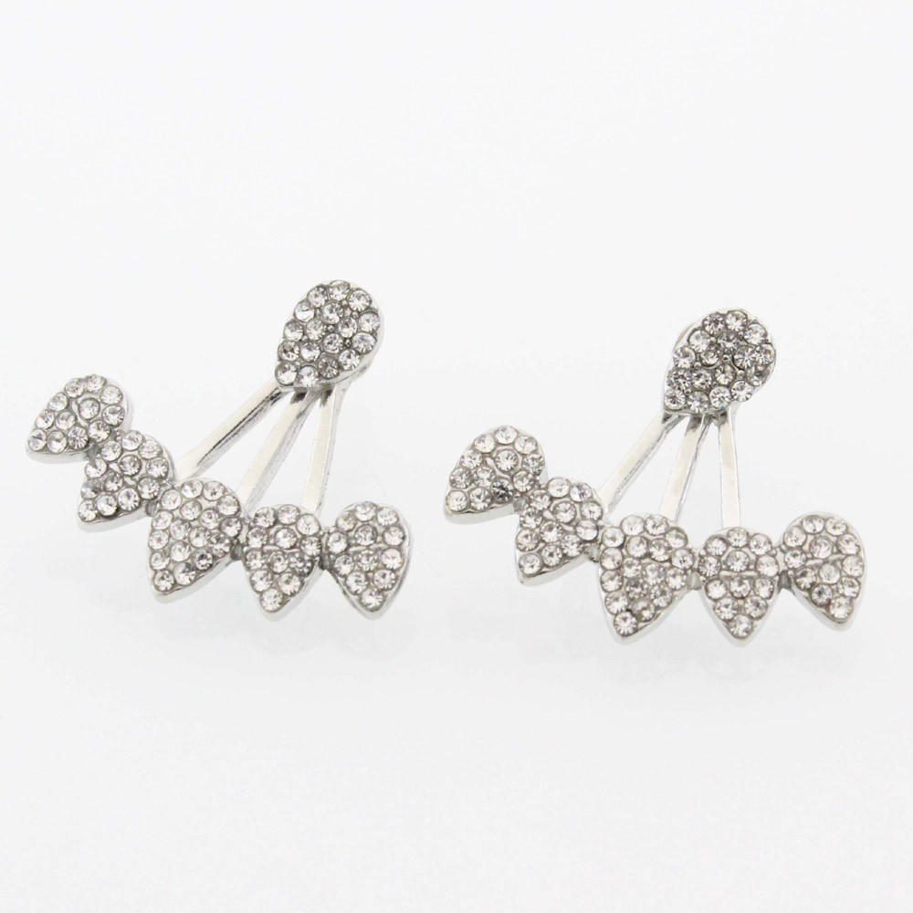 

Серьги-капли с кристаллами для женщин, серьги-пусеты золотистого и серебристого цвета серебряный