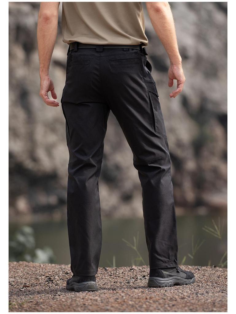 Free Soldier Men's Tactical Cargo Pants: Stretch, Plaid, Multi-Pocket, Wear-Resistant Outdoor Wear