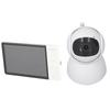 Video Baby Monitor 5.0 In LCD Screen 2.4GHz White 2 Way Voice 100‑240V Night Vision 5000mAh Baby