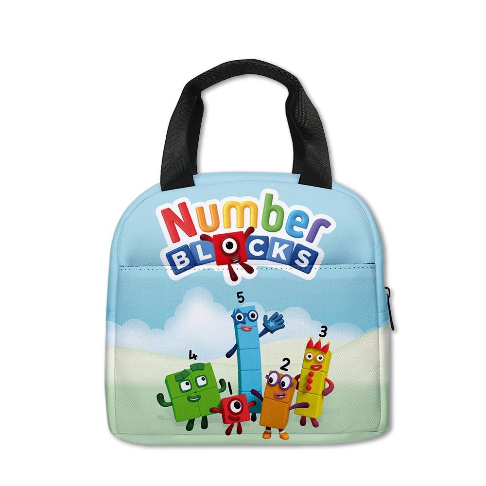 Numberblocks Digitale Bausteine Isolierte Lunchtasche für Grundschüler