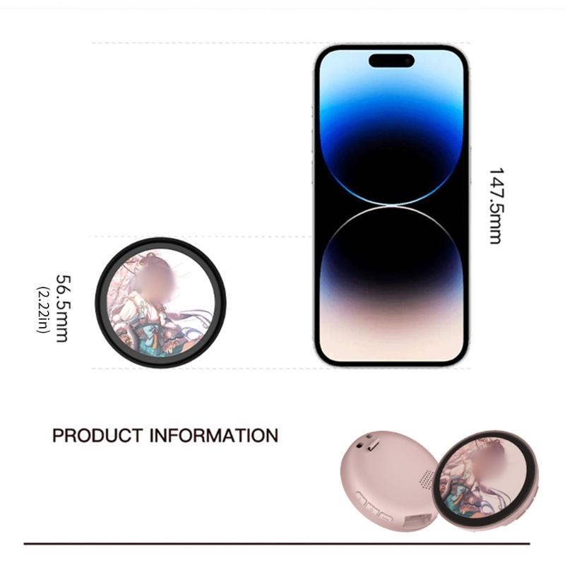 Electronic Animes Badges Pin for Backpacks Digital Photo Pixels Display Decors Funny Digital Animes Badges Birthday Gift
