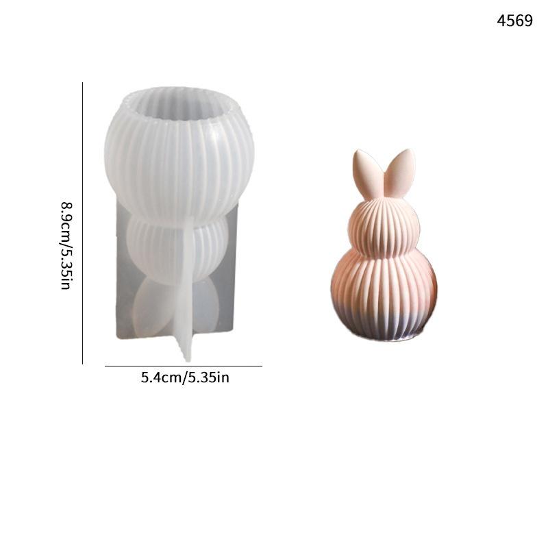 Easter Egg Bunny Silicone Mold DIY Handmade Candle Aromath Soap Plaster Ornaments Tool Resin Craft Casting Molds Home Decor Art