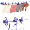 Stretch Clotheslines Elastics Clotheslines Travel Washing Line Adjust able Retractable Airer Wind proof Rope with 12Clip