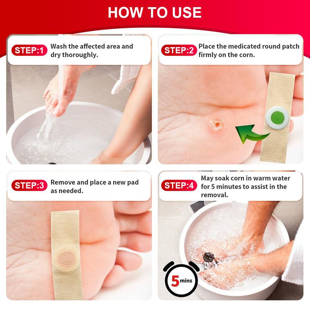 Corns Patch Reduces Corns, Calluses, Spines, Plantar s, Corns Ointment, Corns Ointment, Toe Corns Remover, Foot Calluses Health Patch.