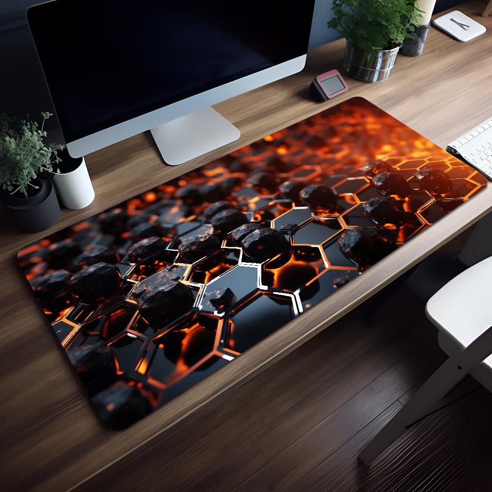 

Geometric Blue Gradient Honeycomb Mouse Pad Non-slip Thickened Large Writing Lockedge Office Student Gaming Cushion MousePad SBD180x220x2mm