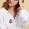 Elegant Hydrangea Enamel Flower Brooch For Women Alloy Jewelry Accessory Gift