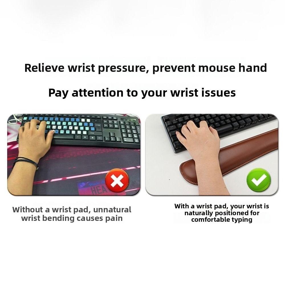 2Pcs/Set Non-Slip Ergonomic Mouse Pad Creative Wristband Mouse Mat Keyboard Hand Cushion  Student