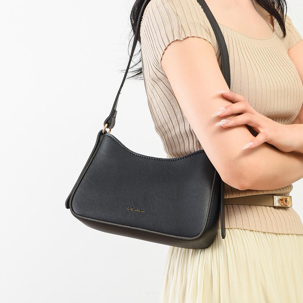 New Fashi Women's Minimalist PU Leather Hobo Shoulder Bag, Casual Underarm Handbag with Adjustable Strap for Work & Daily Use
