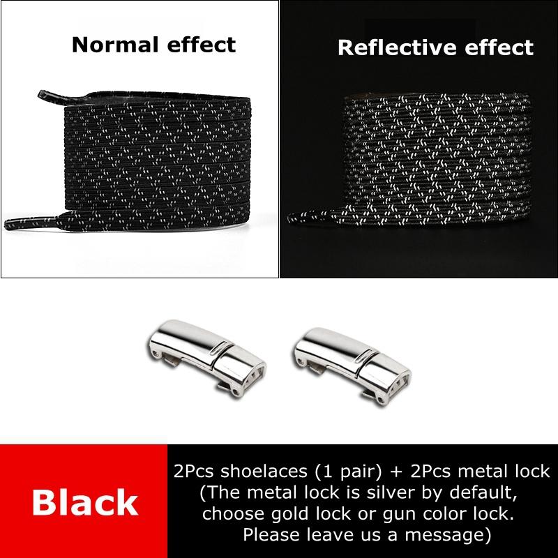 Magnetic Shoelaces for Sneakers Elastic Laces Without Ties Kids Adult Quick Shoe Lace Reflective No Tie Shoe Laces Rubber Bands