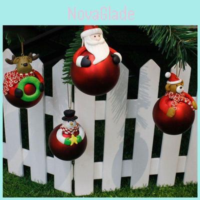 Versatile Christmas Tree Hanging Bear Santa Claus Snowman Ball Decor Ornament For A Magical Holiday Ambiance