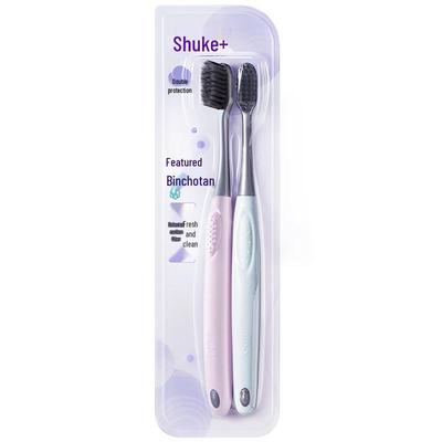 Shuke Zahnbürste mit weichen Borsten aus Holzkohle