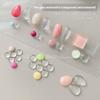 Mini Glassfargekort Manikyurbønnefargekort Neglelakk Limplate Neglelakk Høytransparent 3D Rund Perle Manikyurverktøy