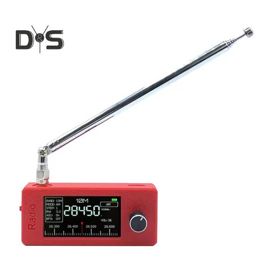 0,5–108 MHz tragbares Mini-Radio, wiederaufladbar, Taschenformat, 1,9-Zoll-IPS-Bildschirm, Allband-Radioempfänger, HF/SW/MW/VHF-Radio