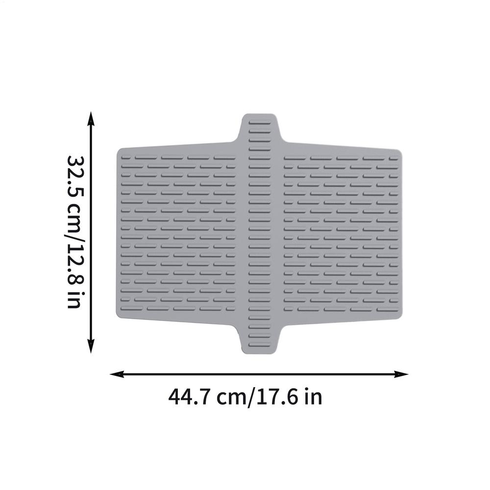 

Sink Saddle Sink Saddle For Kitchen Divided Pad Guard For Counter Bathroom Cabinet Faucet Draining Drying сірий колір