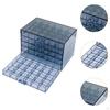 Schmuckorganizer Nail Art Aufbewahrungsbox 120 Fächer Fach Displaykoffer für Glitzer Ringe