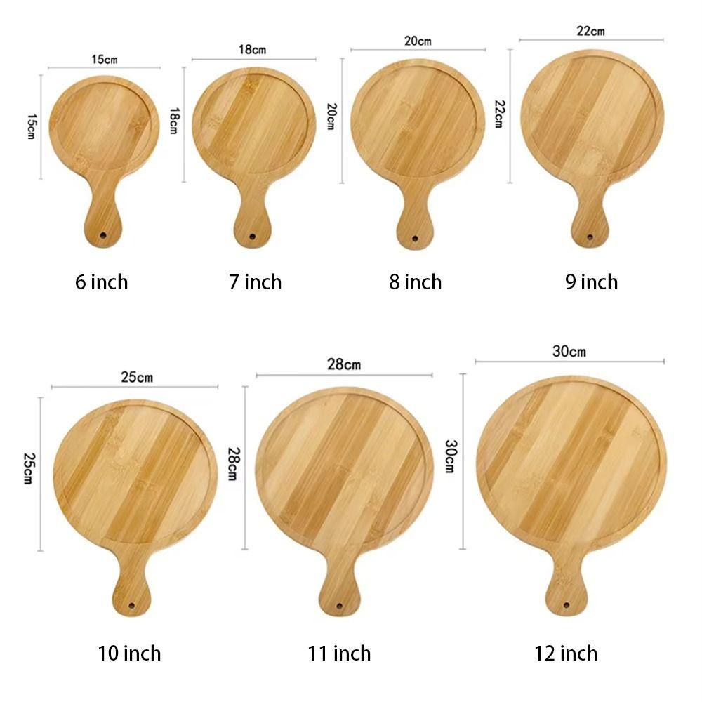 1Pcs Stone Cutting Bamboo Pizza Tray Platter Baking Tray New Wooden Pizza Board  Kitchen Tool