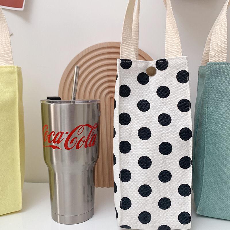 Color Canvas Water Bottle Holder Carry Bag Coffee Cup Storage Sleeve Cover Handbags Mobile Phone Umbrella Hand Bags Accessories