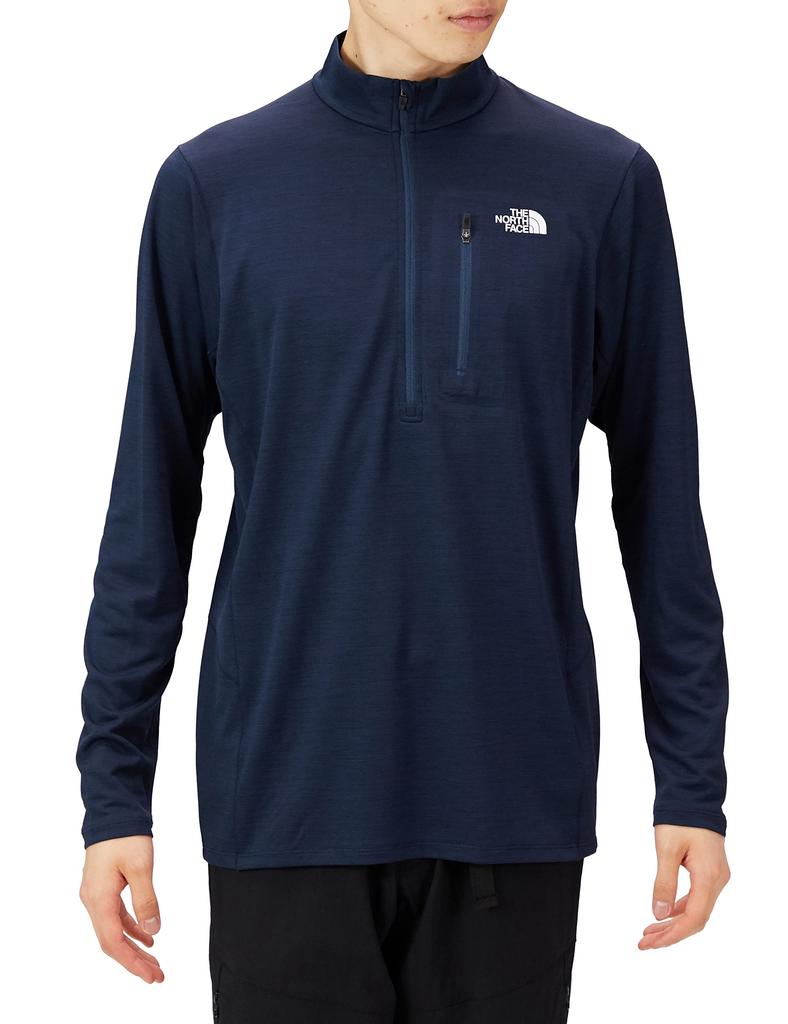 The North Face Long Sleeve Flash Dry 3D UV Urban Size XL Men's Zip-Up Jacket, Moisture-Wicking, Quick-Drying, Protection, Navy,