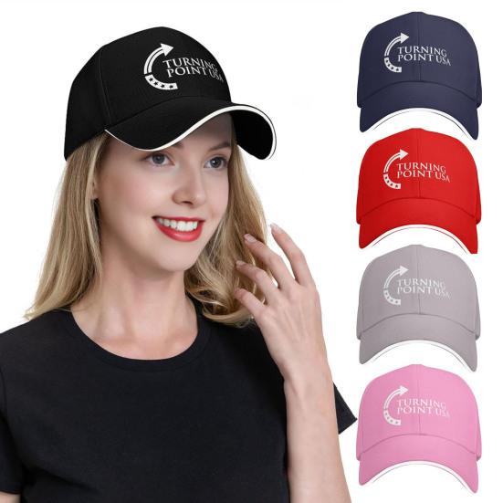 Turning Point USA Charlie Kirk Hatt Unisex Justerbar Baseballcaps for Menn Kvinner Vintage Retro Trykk Hatt