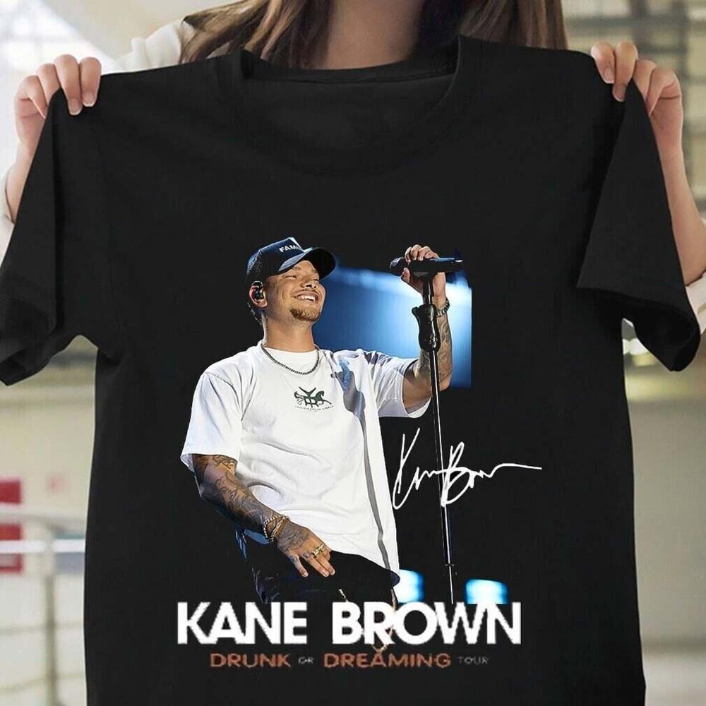 Kane Brown Drunk Or Dreaming Tour Heavy Cotton Black All Size Unisex Shirt DI259 Unisex T-Shirt S
