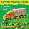 JOYIN 14 In 1 Diecast Construction Truck Toy Set, Play Vehicles Set In One Rider Truck, Birthday Gifts for Kids