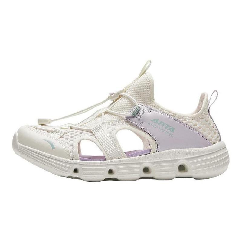 Anta Kids teen low-top beach wading sandals white purple fabric synthetic leather summer stylish comfy A322426906-5 39