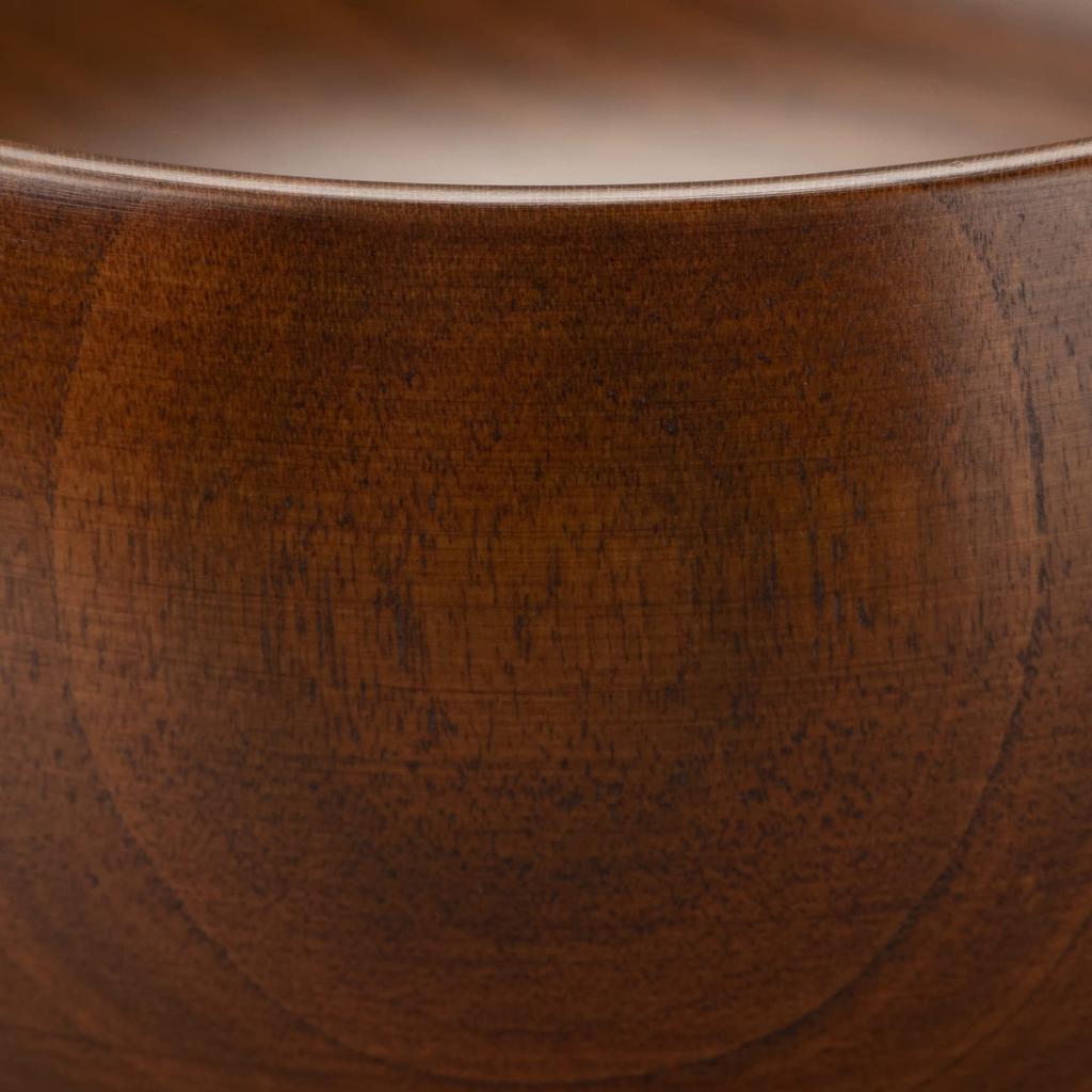 Yamanaka Lacquerware Shirasagi Mokko Soup Bowl, Shirasagi Bowl M, Approx. 11cm, Sakura, Lacquer Tea, Made In Japan, Brown