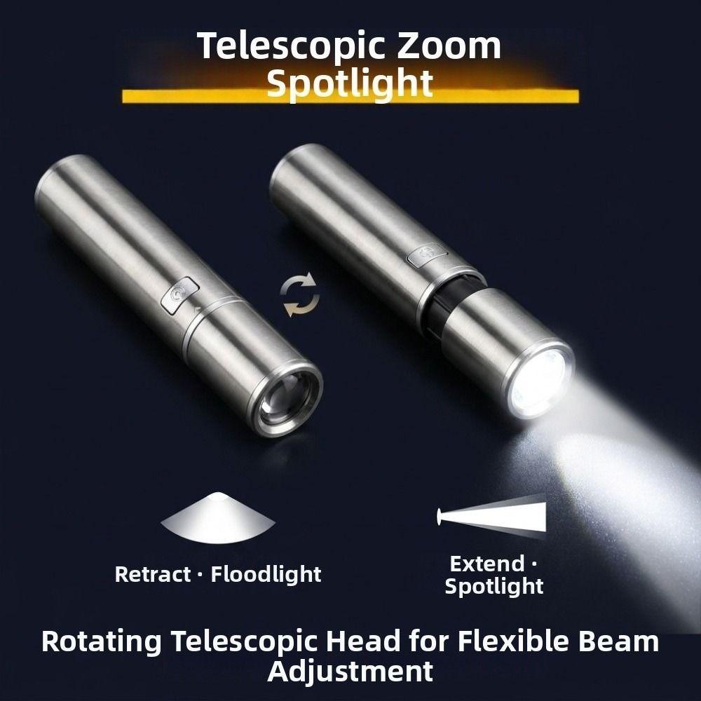 Rechargeable Strong LED Flashlight Waterproof Emergency Zoomable Lantern Handheld Torch Fishing