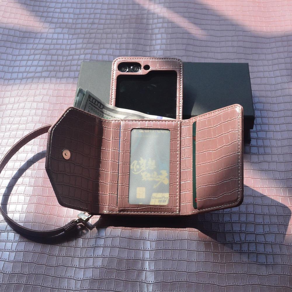 For Samsung Galaxy Z Flip7 FE 5G/Z Flip6 5G Case Handbag Style Kickstand Card Slot Leather+PC Cover