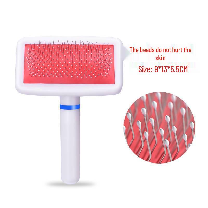 Pet De-Shedding Hair Brush: Cat & Dog Fur Remover Comb