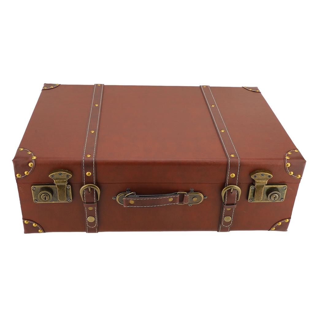Retro Suitcase Large Capacity Mini Delicate Vintage Storage Box for Home Travel Go Out