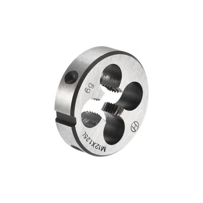 Uxcell Round Cutting Thread Cutting M12 X Metric Machine Left Alloy Tool Steel Die, Die, 1.25 Thread, Hand,