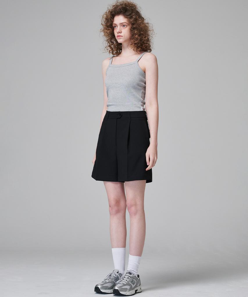 Marop 2205 Summer One-Pleat Half Pants (Black)