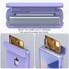 Candy Color Matte Card Holder Slot Spring Hinge Case For Samsung Galaxy Z Flip 7 6 5 4 3 Tempered Film Protect Shockproof Cover