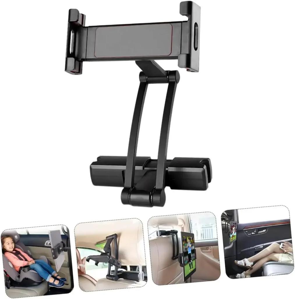 Universal Car Headrest Mount Holder with Angle- Adjustable Holding Clamp Phones Holders for Phone Tablets for Ipad Samsung
