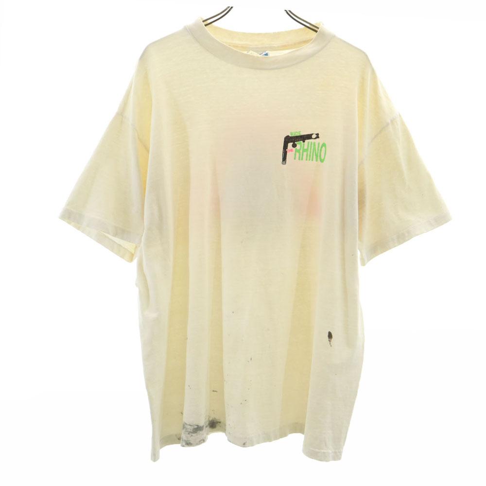 Hanes 80s 90s Old Back print Short sleeve Single stitch T-shirt Men's Used