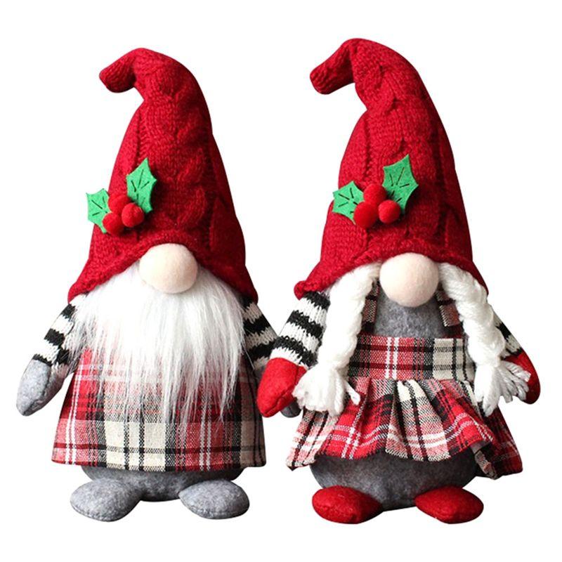 

AEE4-Christmas Gnomes Christmas Gnome Cute Faceless Doll Hooded Forest Old Man Doll Home Plush Desktop Ornaments