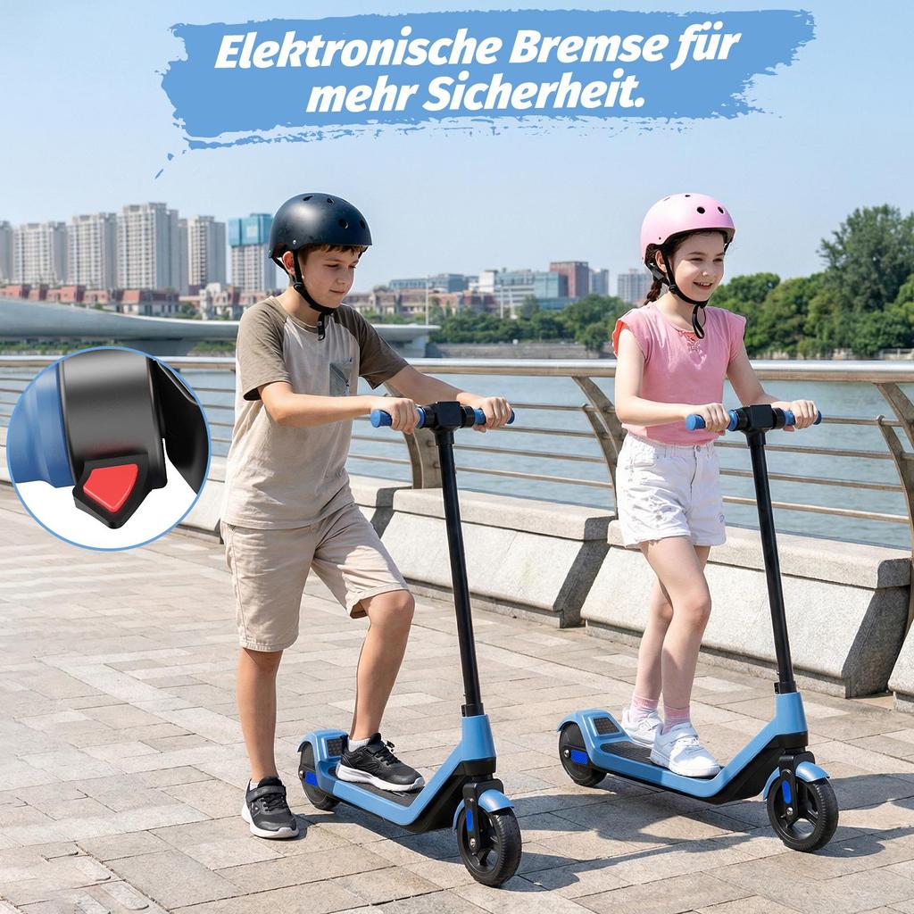 Trotinetă electrică TODIMART pentru copii: Motor 150W + 3 Viteze + Boxă Bluetooth + Lumini LED Colorate – Plimbă-te cu Muzică & Stil!