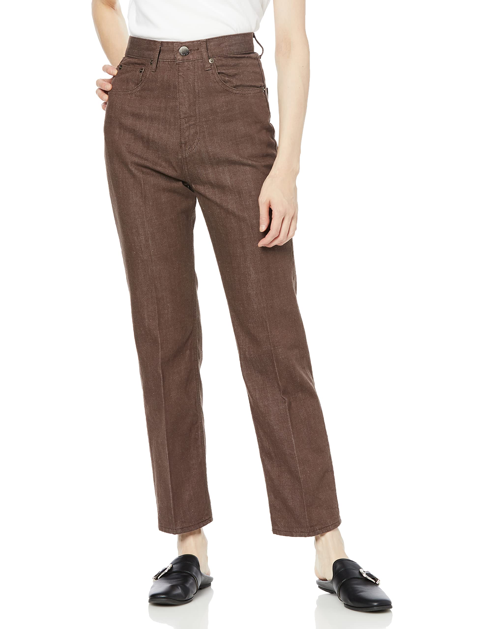 

FRAY I.D. Organic Denim Straight Pants, Women s, FWFP224067, BRW 0