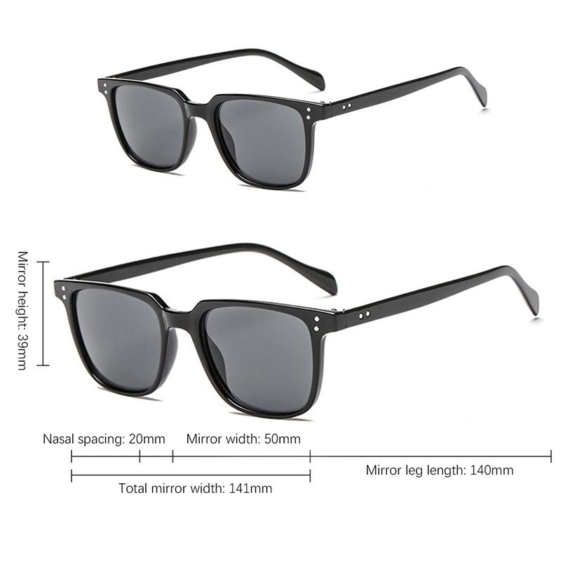 Óculos de Sol Femininos Pequenos de Armação Quadrada Estilo Único Vintage Masculino Rosto Redondo Decorativos Emagrecimento