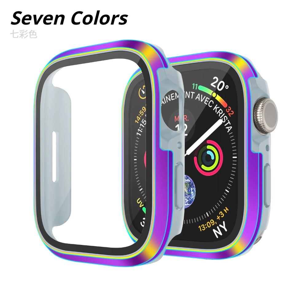 

Glass+Metal Case For Apple Watch Ultra3 49mm Accessories Protector Bumper Tempered for iWatch Series11 10 8 7 SE 46mm 42mm 45mm 41mm 44mm 40mm Cover Ultra1/2/3 49mm разноцветный